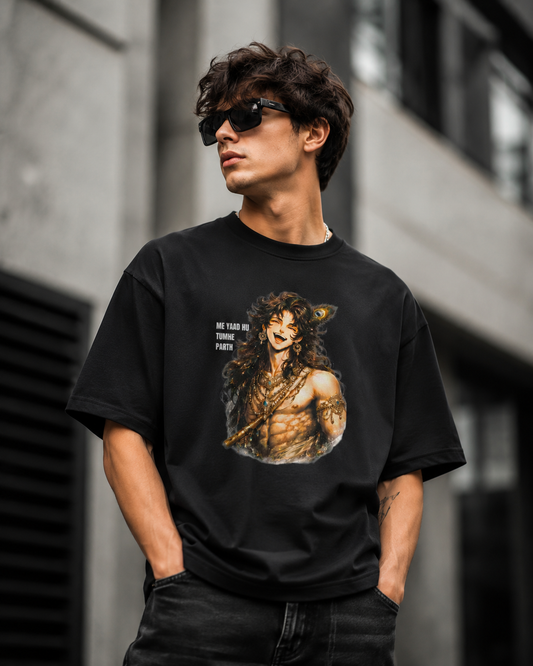 Krishna Unisex Oversized Graphic T-Shirt | Premium 100% Cotton | 180 GSM | Streetwear Fit