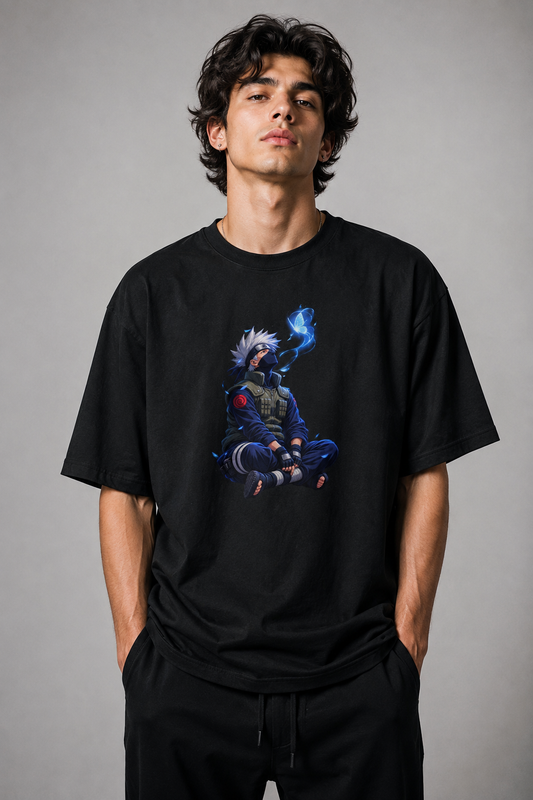 Kakashi hatake Oversized T-Shirt – Blue Energy Edition