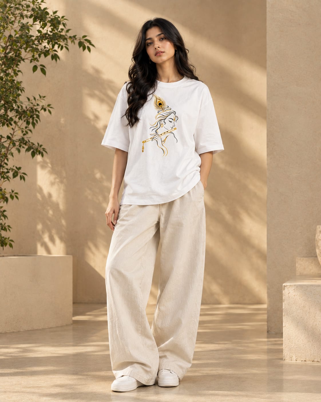 VORZA Krishna Elegance Oversized T-Shirt