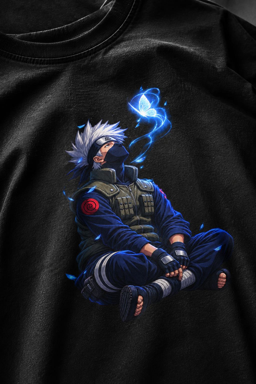 Kakashi hatake Oversized T-Shirt – Blue Energy Edition