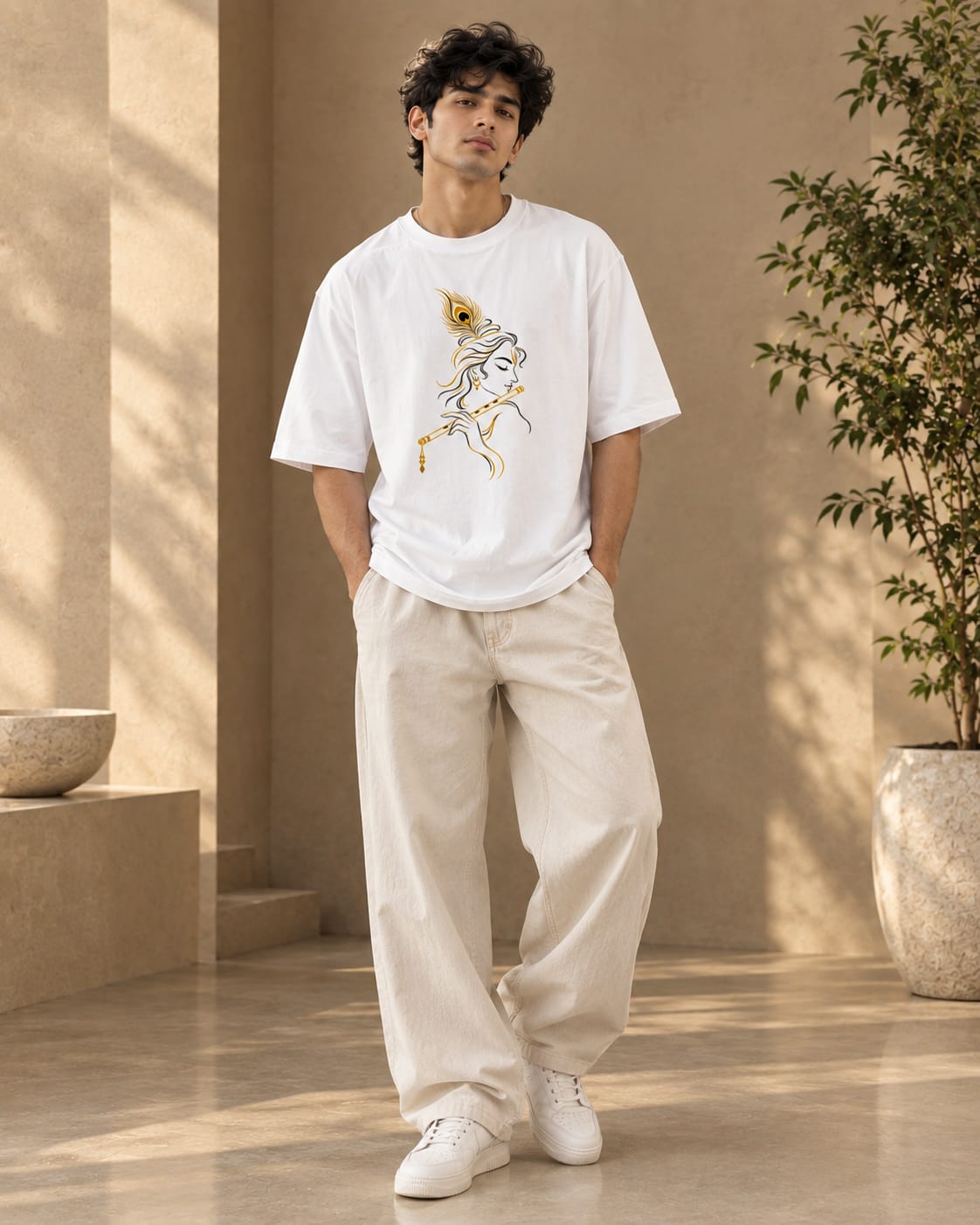 VORZA Krishna Elegance Oversized T-Shirt