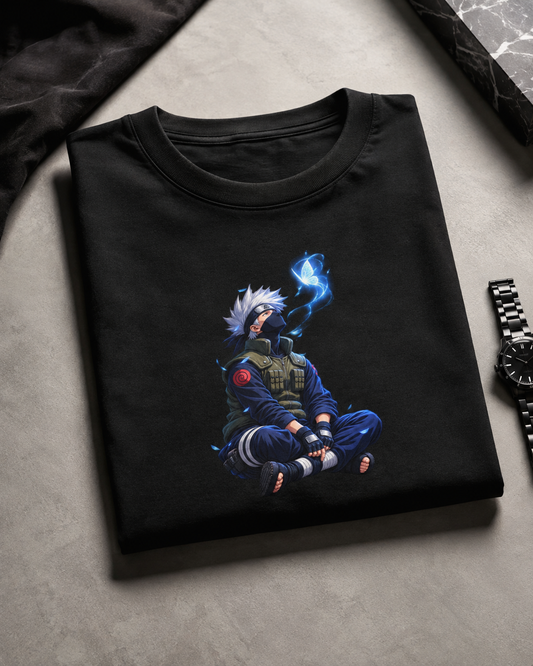 Kakashi hatake Oversized T-Shirt – Blue Energy Edition