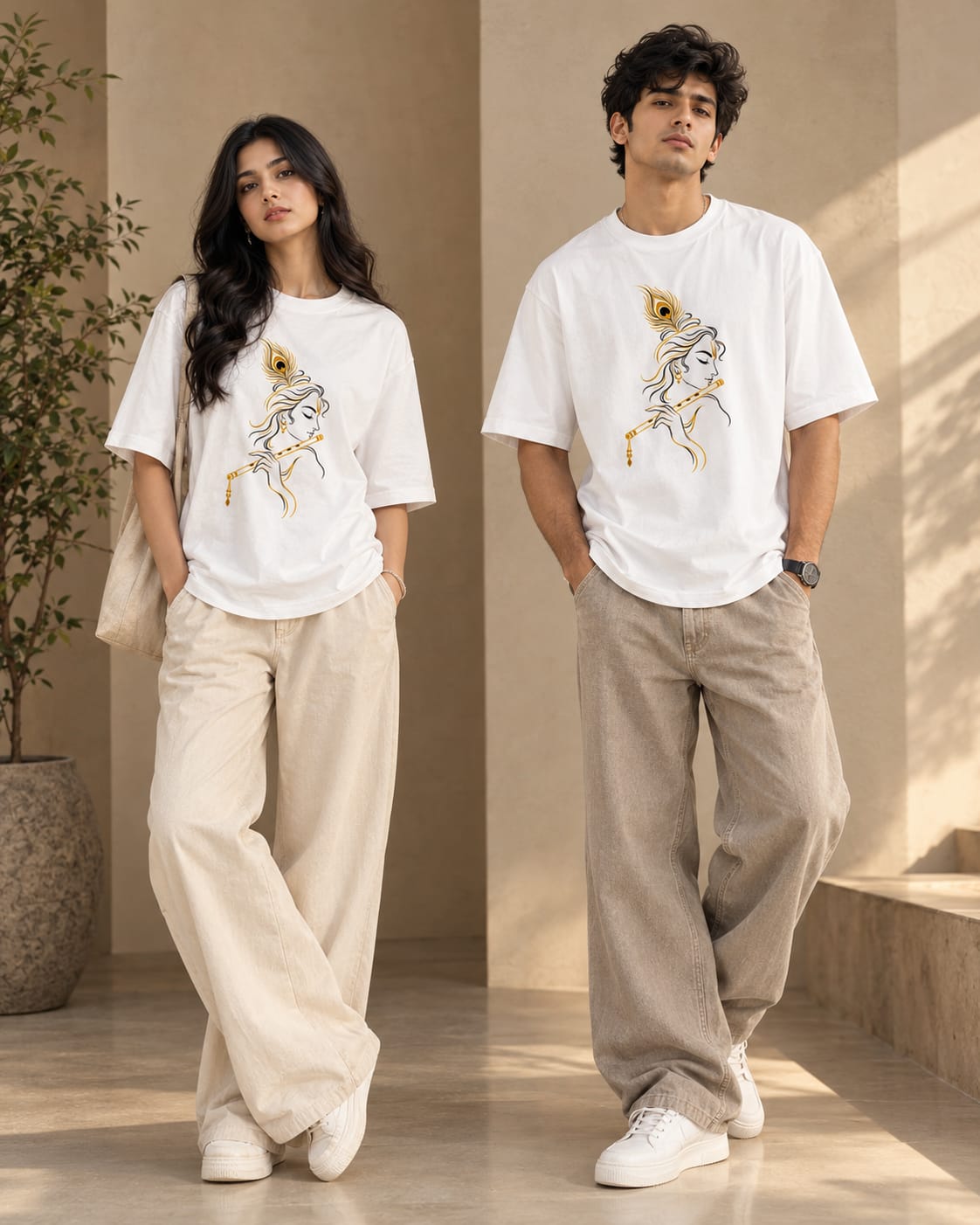 VORZA Krishna Elegance Oversized T-Shirt